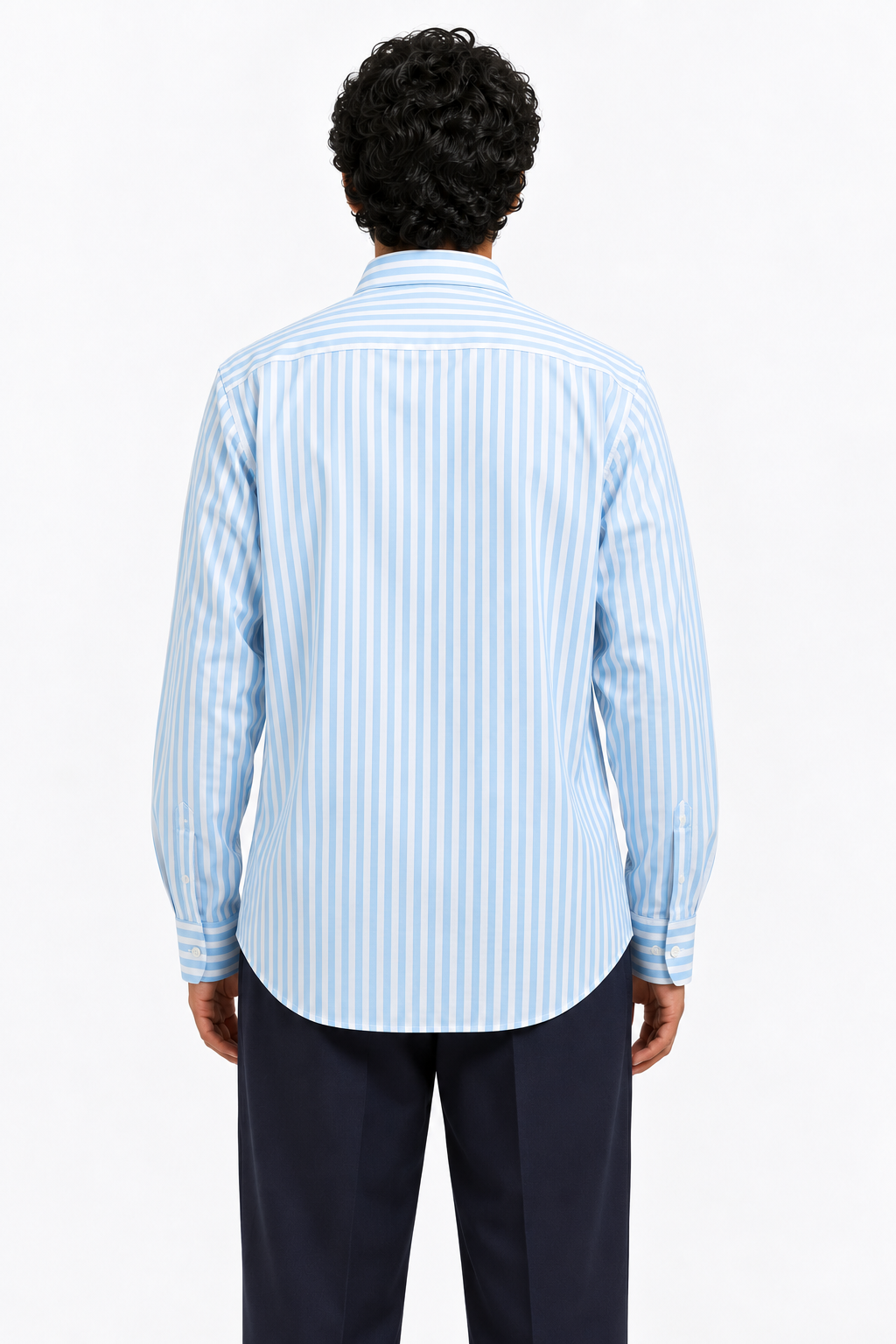 Cauzeway Ice Blue Bengal Stripe Oxford Cotton Casual Shirt - Indian Regular Fit