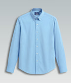 Cauzeway shirt with Indian regular fit for Indian male body type - Sky Blue Bamboo