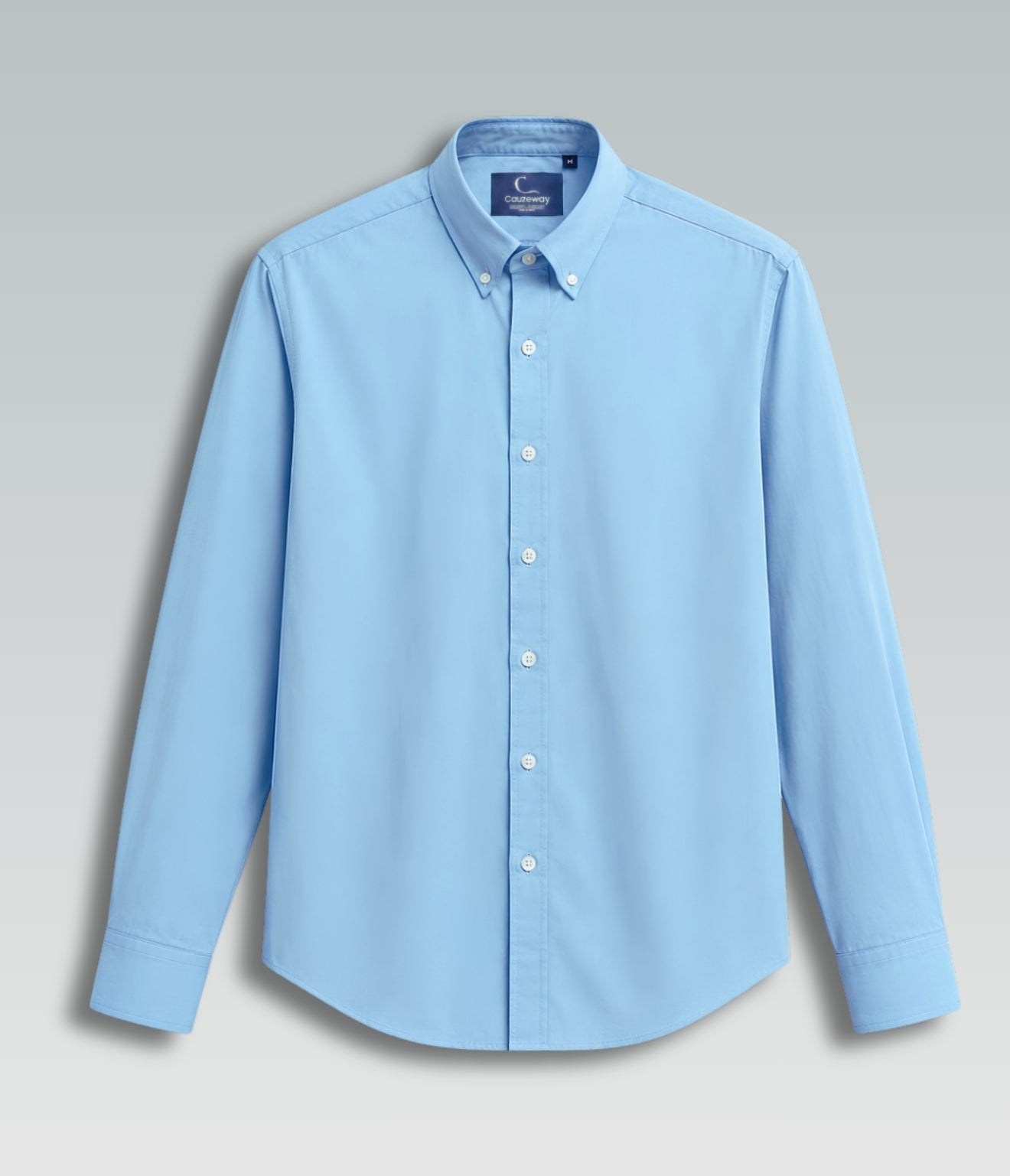 Cauzeway shirt with Indian regular fit for Indian male body type - Sky Blue Bamboo
