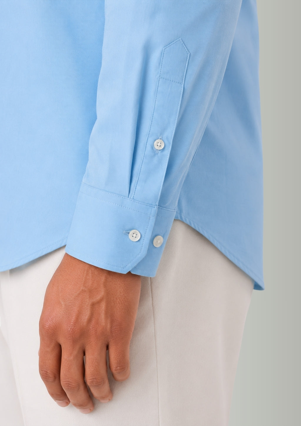 Cauzeway shirt with Indian regular fit for Indian male body type - Sky Blue Bamboo